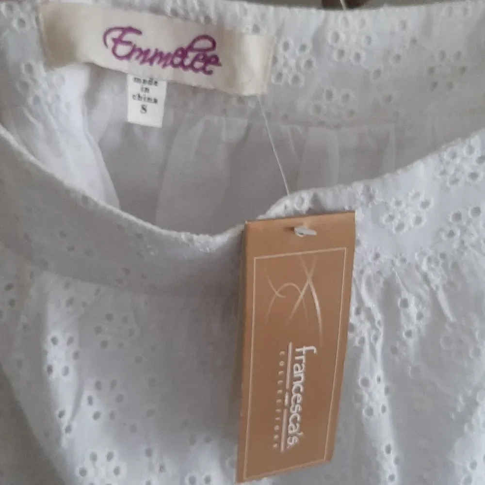 NWT Francesca's Collections white eyelet skirt